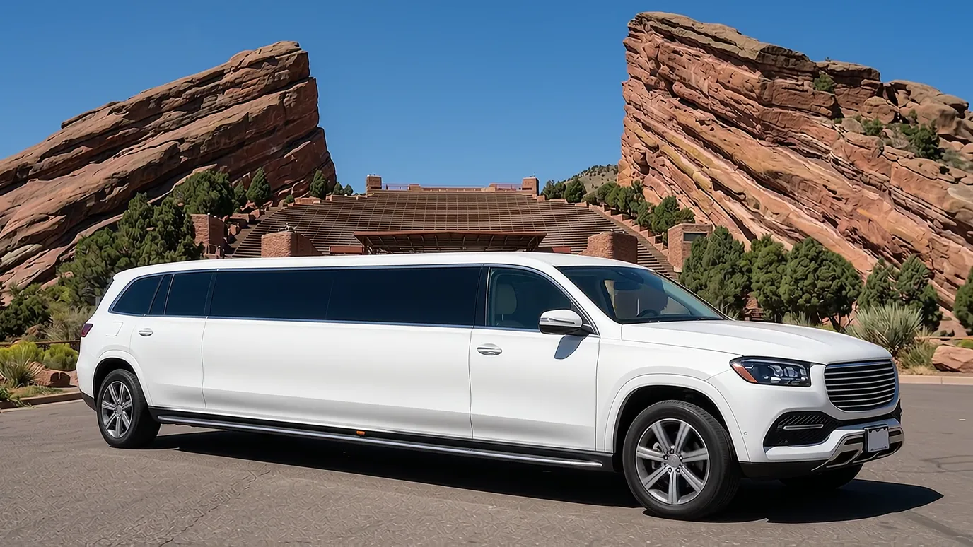 Pitkin County white Mercedes GLS 18 passenger stretch limo